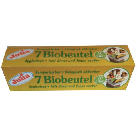 Biofolienbeutel - 10 Liter, grün, 7 Stück