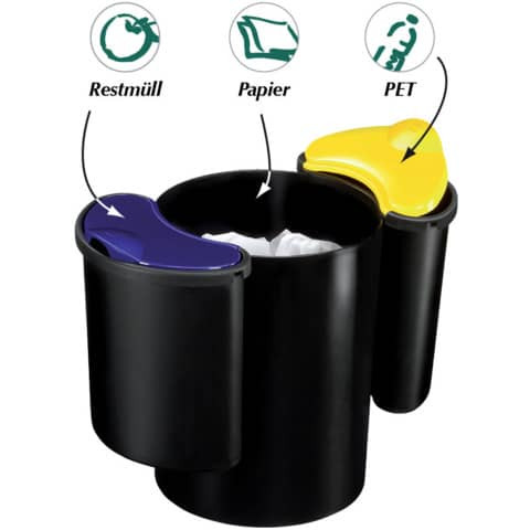 Papierkorb 510-16LT schwarz CEP Confort 510 1005100011