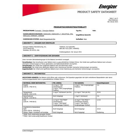 Batterie E-Block 9V Industrial 12ST ENERGIZER E000191209 E-Block