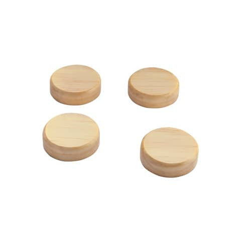 Magnet Neodym 4ST rund Holz beige SIGEL BA210 Ø33x9 mm