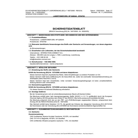 Lasertoner schwarz Q-CONNECT KF04782 Ersetzt Q2624A