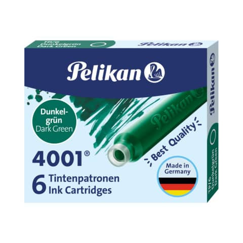 Tintenpatrone 4001 dunkelgrün PELIKAN 400142563 300087 4001 TP/6