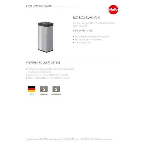 Abfallsammler Big-Box Swing XL 52l HAILO 8602210