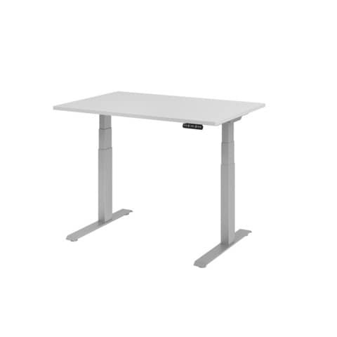 Schreibtisch elektr.höhenv. grau/silber HAMMERBACHER VXDKB12/5/S 120x80