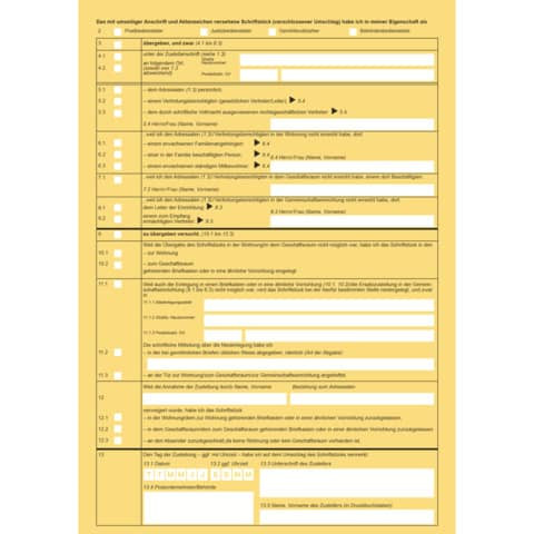 Zustellungsurkunde A4 RNK 2046