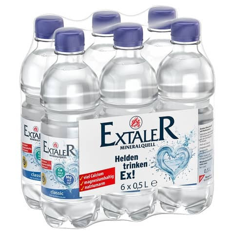 Mineralwasser classic 6 x 0,5L EXTALER 15405 - mit Kohlensäure