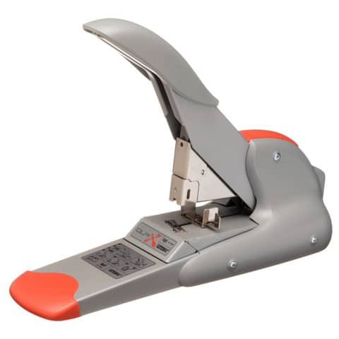 Blockheftgerät Duax silber/orange RAPID 21698301 170 Blatt Flachheftung