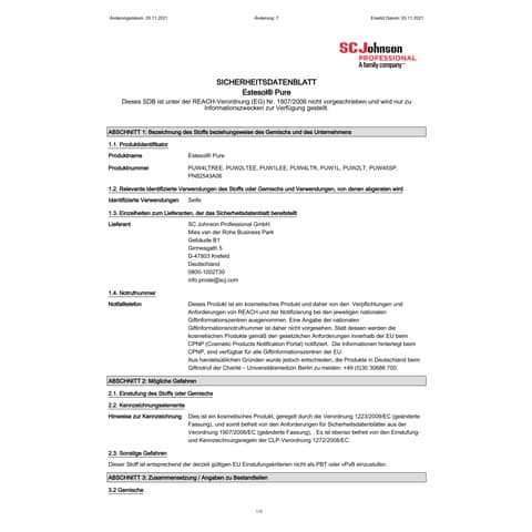 Waschlotion Estesol® PURE 2L SC JOHNSON PROFESSIONAL PN82543A06
