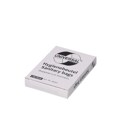 Hygienebeutel Universal 80+70x250 weiss HDPE 46922 30ST