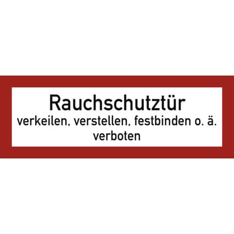 Schild Rauchschutztür Folie MOEDEL 57775 210x74mm