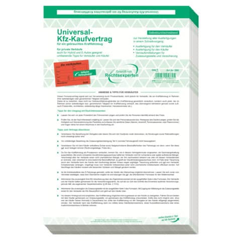 Kaufvertrag gebrauchte KFZ A4 RNK 586/10 SD 6Bl Pg10St