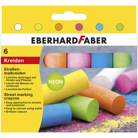 Straßenmalkreide 6ST Neon sortiert EBERHARD FABER 526505