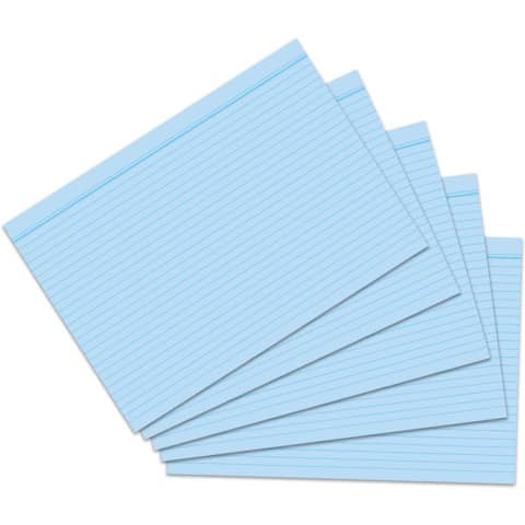 Karteikarte A6 100 ST blau RNK 115064 liniert