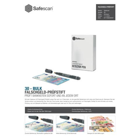 Geldprüfstift Money Checker SAFESCAN 111-0378