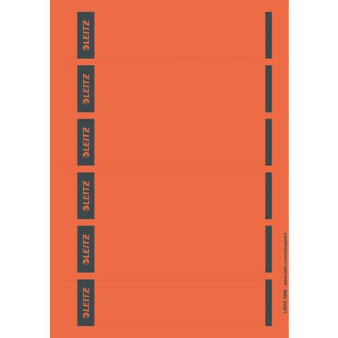 Rückenschild kurz schmal rot LEITZ 16862025 SK 25x6ST