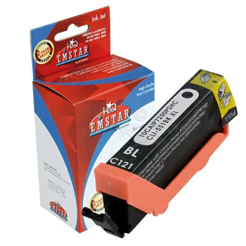 Inkjetpatrone foto sw EMSTAR C121 CLI551BKXL