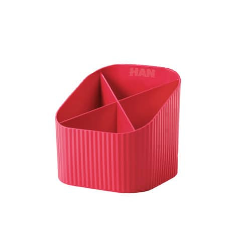 Schreibköcher Re-X-LOOP rot HAN 17238-917 4 Fächer