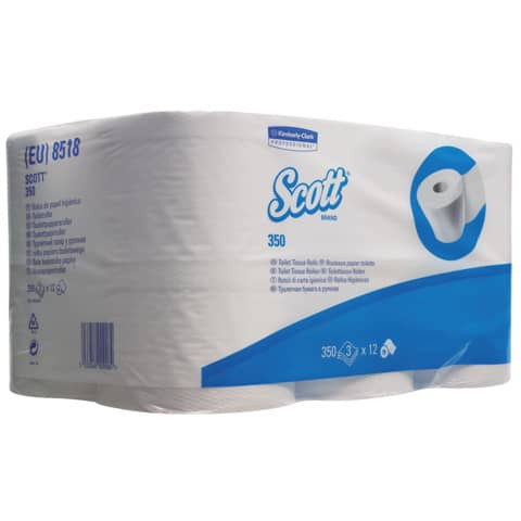 Toilettenpapier 6RL hochweiß SCOTT 8518 3-lagig