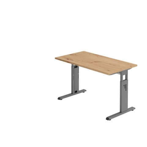 Schreibtisch 120x67,2cm Asteiche/Gr HAMMERBACHER VOS612/R/G