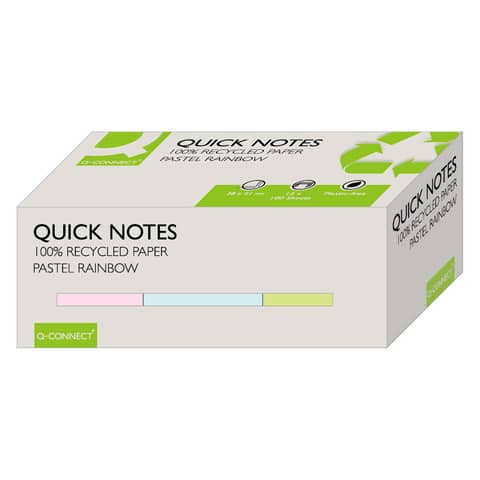 Haftnotizblock 12ST Recycling pastell Q-CONNECT KF17326 38x51mm
