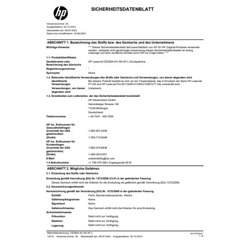 Lasertoner Nr.85A 2ST schwarz HP CE285AD