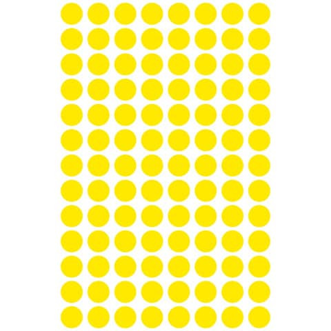 3013 Markierungspunkte - Ø 8 mm, 4 Blatt/416 Etiketten, gelb