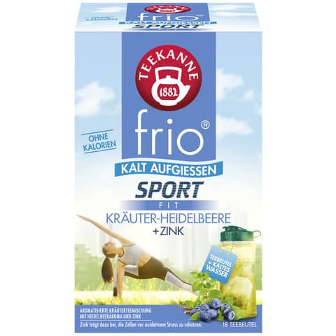Tee frio Sport Fit - Kräuter-Heidelbeere TEEKANNE 7758 +Zink 18BT
