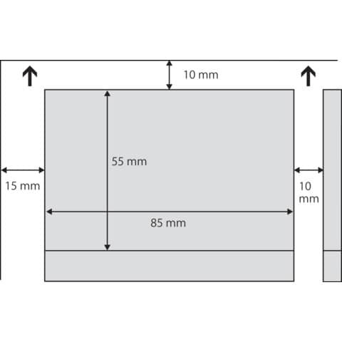 Visitenkarte 3C hochweiß 100 Kart. beids SIGEL LP853 Format 85x55mm 250g