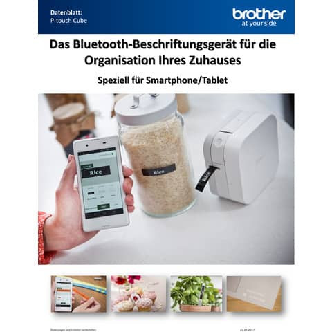 Beschriftungsgerät Cube weiß BROTHER PTP300BTRE1