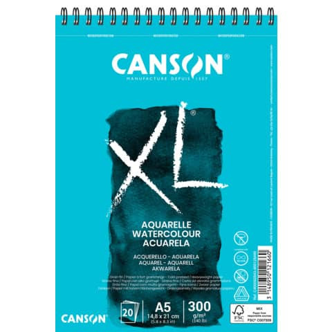 Aquarellblock A5 XL 20Blatt 300g CANSON C400082843