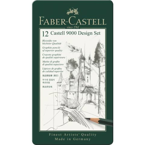 Bleistift CASTELL® 9000 12er Design Set