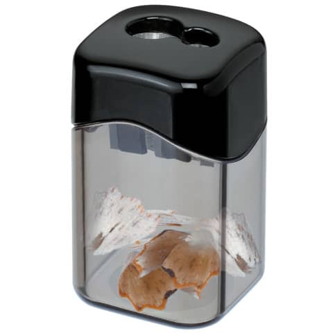 Dosenspitzer doppelt transparent/schwarz M+R 709240000 eckig