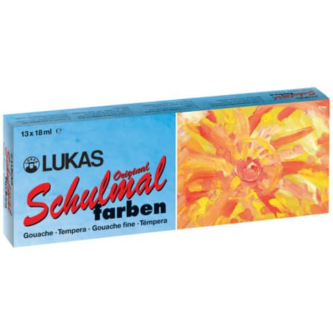 Schulmalfarbe 18ml 13 Farben LACUFA K109813