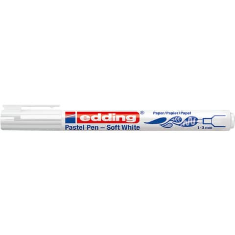 Faserschreiber 1-3mm weiß EDDING 4-1500049 Soft Pastel Pen