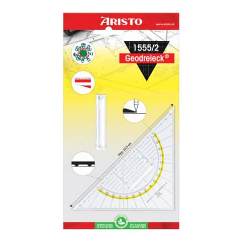 Geodreieck 22,5cm mit Griff ARISTO AR1555/2