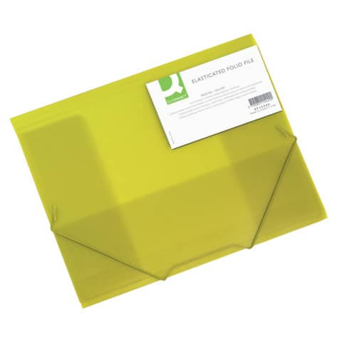 Gummizugmappe A4 transl. gelb Q-CONNECT KF15449