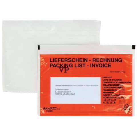 Begleitpapiertasche C6 SK rot 250St. DOCUFIX 2FVDO402025 Druck Lief./Rech.