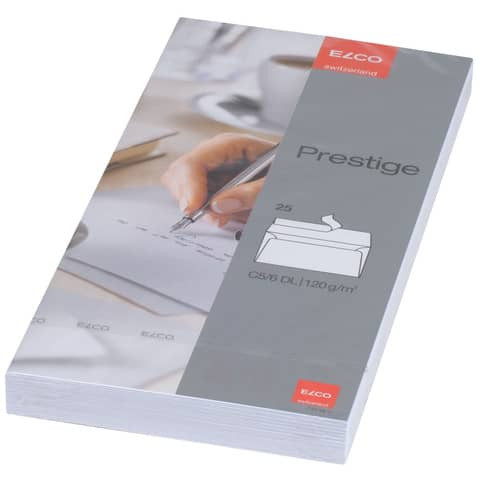 Briefumschlag Prestige C5/6 25ST hochwei ELCO 70499.12 120g HK CelloZip