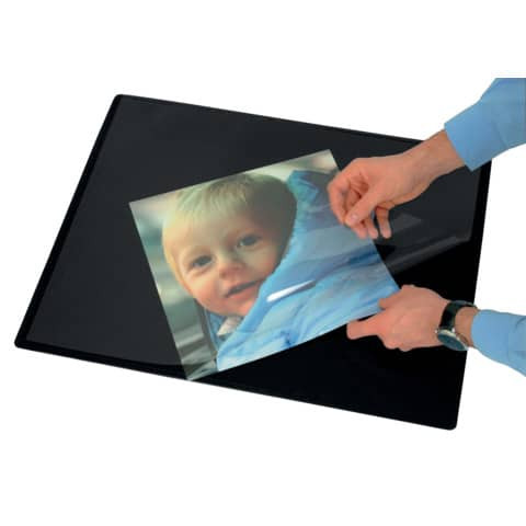 Schreibunterlage 63x50cm schwarz Q-CONNECT KF26798 PP inkl.Folie