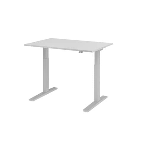 Schreibtisch elektr.höh grau/sil HAMMERBACHER VXMKA12/5/S 120x80cm