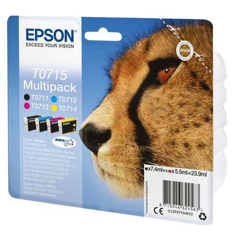 Inkjetpatrone sw,c,m,y 4ST EPSON C13T07154012 Multipack
