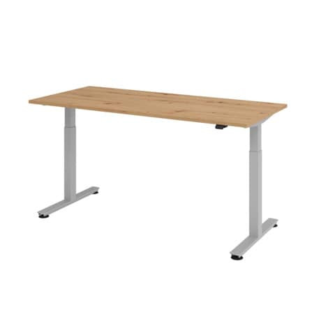 Schreibtisch 180x80cm Asteiche HAMMERBACHER VXMST19/R/S elektr.höh
