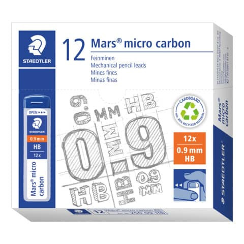 Feinmine Mars micro 0.9mm HB STAEDTLER 250 09-HB 12St