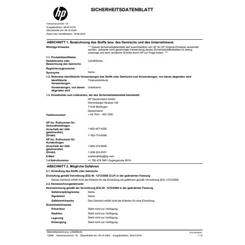 Inkjetpatrone Nr. 963 schwarz HP 3JA26AE