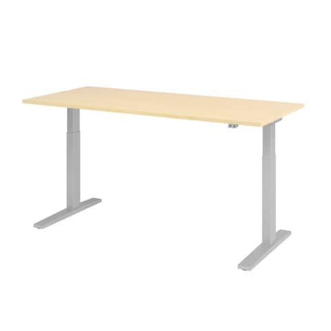 Schreibtisch elektr.höhenv. Ahorn/silber HAMMERBACHER VXMKA19/3/S 180x80cm