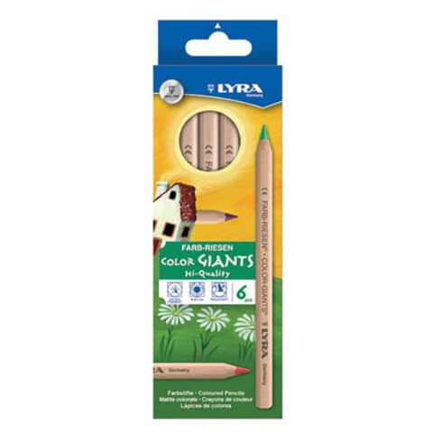 Farbstift Farb-Riese® 6ST natur LYRA L3931060 Kartonetui