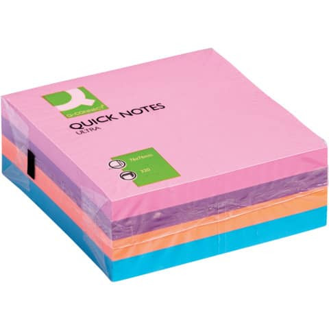 Haftnotizblock Ultra 320BL sortiert Q-CONNECT KF02514 76x76 mm