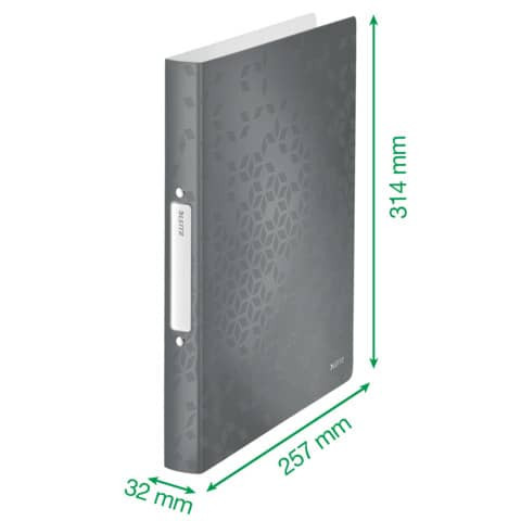Schulordner A4 Wow violett metall LEITZ 4257-00-62 25mm PP