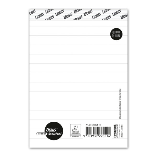 Notizblock Style A6 50BL 8mm liniert STAUFEN STYLE 60845410