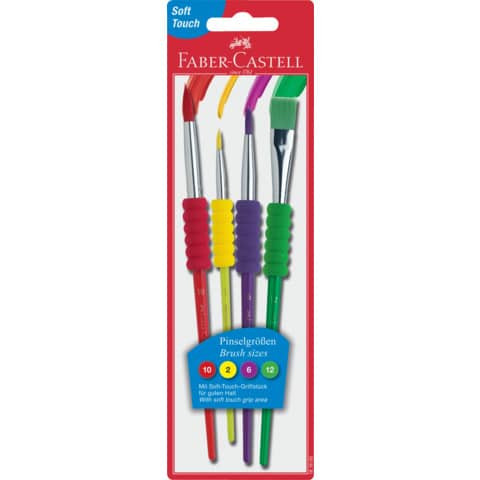 Haarpinselset 4ST sort. FABER CASTELL 481600